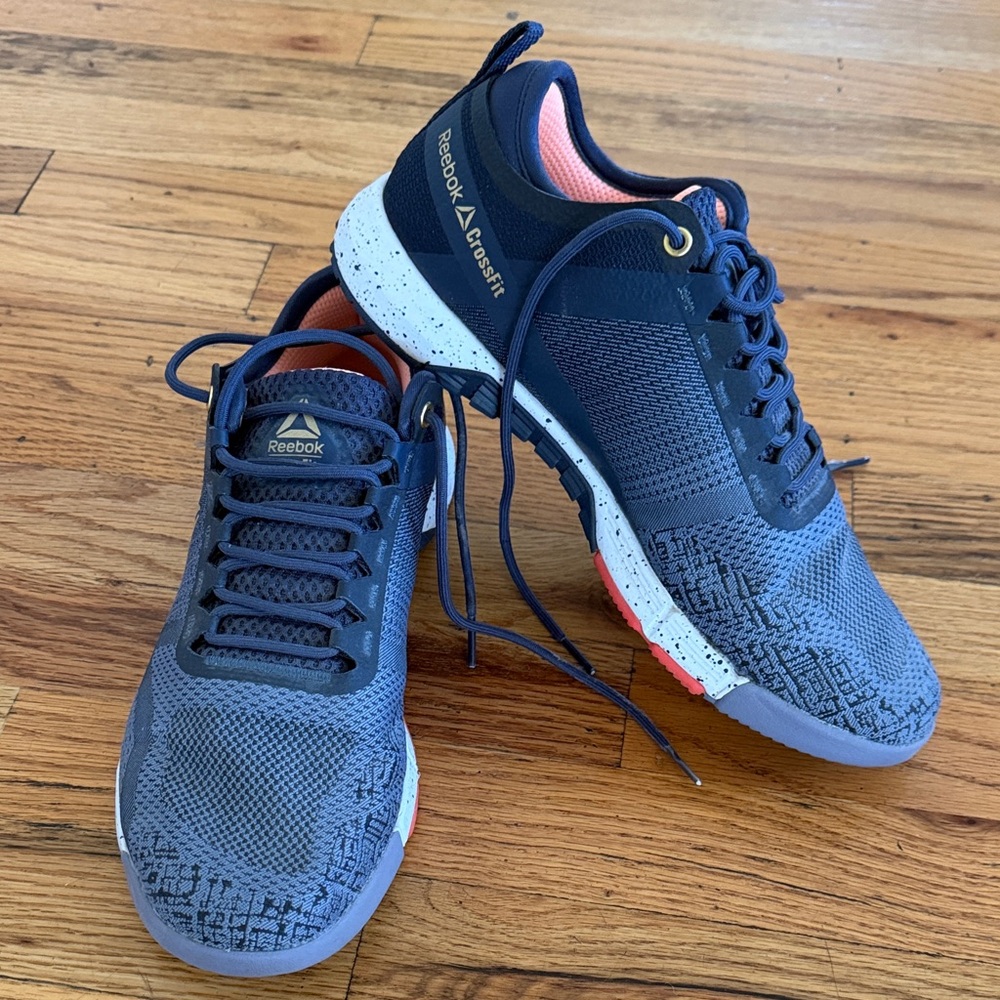 Reebok Women's Navy Blue and Coral CrossFit Training Shoes